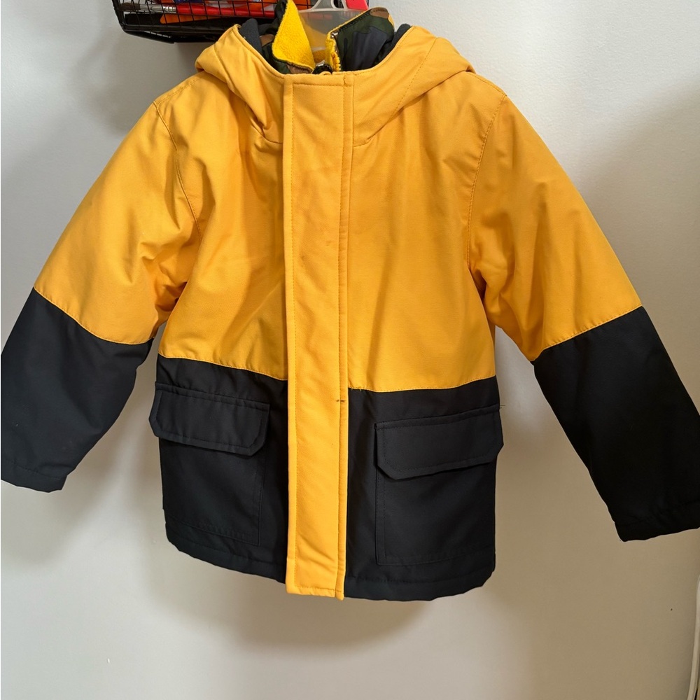 Swiss Tech Kids Raincoat in Yellow and Black